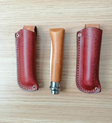 Opinel Karbon Çakı Gerçek Deri Kılıflı No:9 - 1