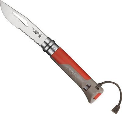 Opinel Outdoor Düdüklü Inox Çakı Kırmızı No:8 - 1