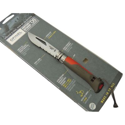 Opinel Outdoor Düdüklü Inox Çakı Kırmızı No:8 - 2