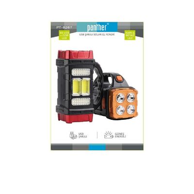 Panther PT-8267 USB Şarjlı Solar El Feneri