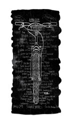 Pirate & Parrot Ariel Siyah Desenli Boyunluk Bandana - Pirate&Parrot