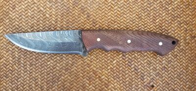 Safir SD5 Damascus Çelik Av Bıçağı Deri Kılıflı - 2