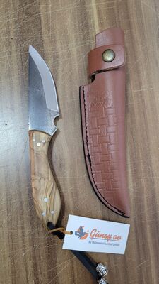 Safir SZ5 Zeytin Saplı Av Kamp Bıçağı Deri Kılıflı - 3
