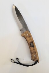 Safir SZ7 Zeytin Saplı Av Kamp Bıçağı Deri Kılıflı - Thumbnail