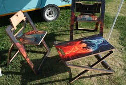 Semender Ahşap Katlanabilir Boy Ayarlı Outdoor Kamp Masası Dünya - 8