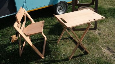 Semender Ahşap Katlanabilir Boy Ayarlı Outdoor Kamp Masası - 6