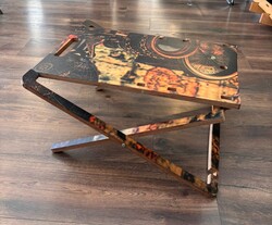 Semender Ahşap Katlanabilir Boy Ayarlı Outdoor Kamp Masası Pusula - 6