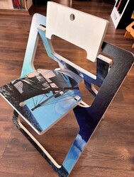 Semender Tasarım Ahşap Katlanabilir Sandalye Beyaz Gemi - Thumbnail