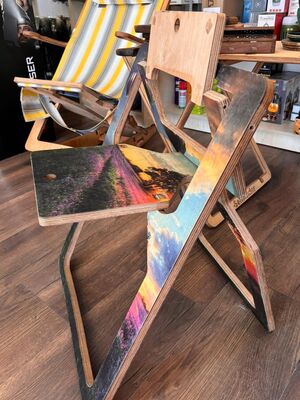 Semender Tasarım Ahşap Katlanabilir Sandalye Zeplin Manzara