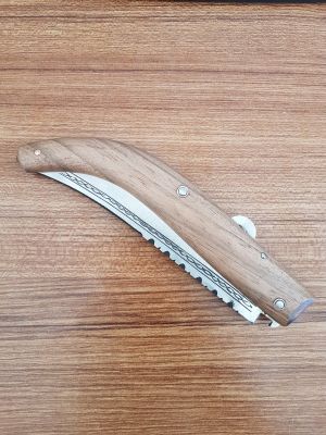 Serik Çakısı Ceviz Saplı Deri Kılıflı - 4