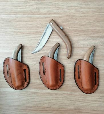 Serik Çakısı Ceviz Saplı Deri Kılıflı - 1