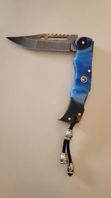 Sirius Knife N690 Mavi Epoksi Çakı 16M - 1