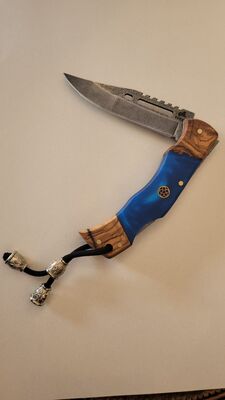 Sirius Knife N690 Mavi Epoksi Çakı 6M2 - 1