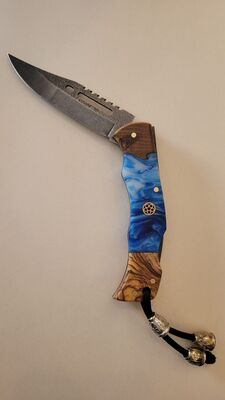 Sirius Knife N690 Mavi Epoksi Çakı 9M - 1