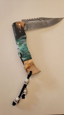 Sirius Knife N690 Yeşil Epoksi Çakı 6M - 1