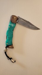 Sirius Knife - Sirius Knife N690 Yeşil Epoksi Çakı 17M