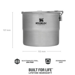 Stanley Adventure Paslanmaz Çelik İki Kişilik Pişirme Seti 1.0 Lt - Thumbnail