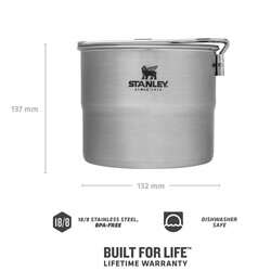 Stanley Adventure Paslanmaz Çelik İki Kişilik Pişirme Seti 1.0 Lt - 3