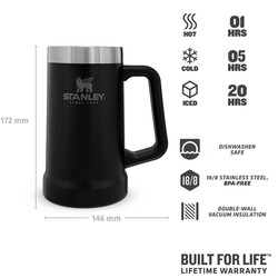 Stanley Adventure Vakumlu Termos Bira Bardak 0.70lt Siyah - 3