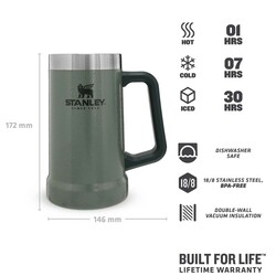Stanley Adventure Vakumlu Termos Bira Bardak 0.70lt Yeşil - 4