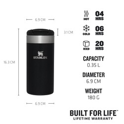 Stanley Aerolight Transit Mug Termos Black Metallic 0,35Lt - 2