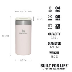 Stanley Aerolight Transit Mug Rose Quartz Metallic 0,35Lt - Thumbnail