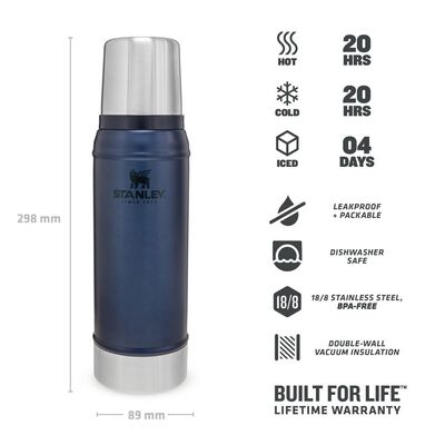 Stanley Vakumlu Paslanmaz Çelik Termos 0.75Lt Lacivert - 4