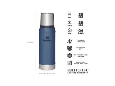 Stanley Vakumlu Paslanmaz Çelik Termos 0.75Lt Lake Mavi - 2