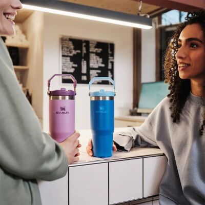 Stanley Flip Straw Tumbler Pipetli Termos Bardak 0,89 LT Azure - 7