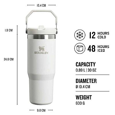 Stanley Flip Straw Tumbler Pipetli Termos Bardak 0,89 LT Frost - 2
