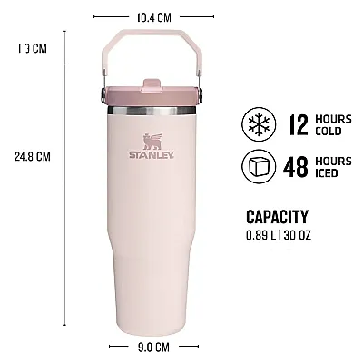 Stanley Flip Straw Tumbler Pipetli Termos Bardak 0,89 LT Rose Quartz - 3