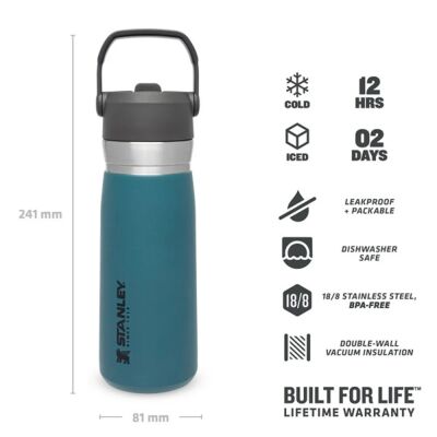 Stanley Go Iceflow Pipetli Soğuk Su Termosu 0,65lt Petrol - 2