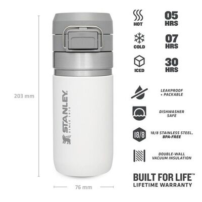 Stanley Go Quick Flip Çelik Su Termosu 0.47 lt Beyaz - 2