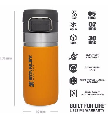Stanley Go Quick Flip Çelik Su Termosu 0.47 lt Hardal - 2