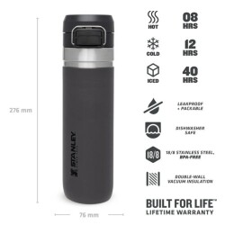 Stanley Go Quick Flip Paslanmaz Çelik Su Termosu 0.70 lt Füme - 2