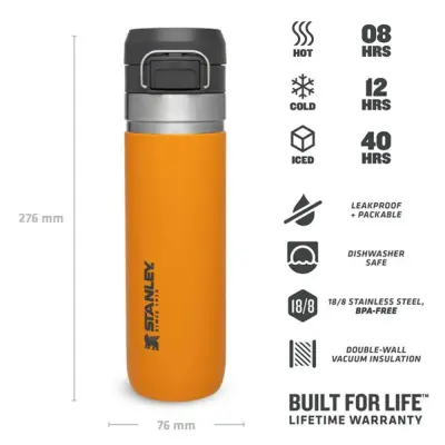 Stanley Go Quick Flip Paslanmaz Çelik Su Termosu 0.70 lt Hardal - 2
