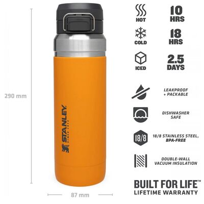 Stanley Go Quick Flip Paslanmaz Çelik Su Termosu 1.06Lt Saffron - 4