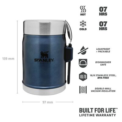 Stanley Paslanmaz Çelik Yemek Termosu Kaşıklı 0,40lt Lacivert - 4