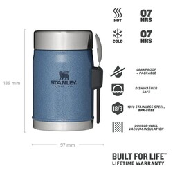 Stanley Paslanmaz Çelik Yemek Termosu Kaşıklı 0,40lt Lake - 2