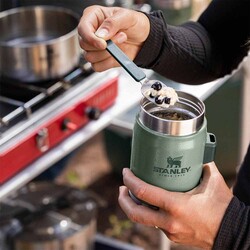 Stanley Paslanmaz Çelik Yemek Termosu Kaşıklı 0,40lt Yeşil - 7