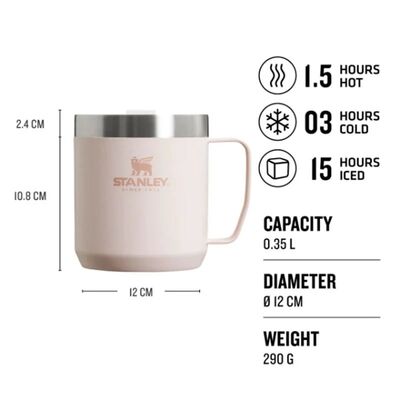 Stanley Termos Bardak Legendary Camp Mug 12oz Rose Quartz - 2