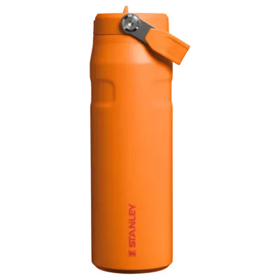 Stanley The IceFlow Flip Straw Pipetli Termos Bardak 0.70lt Goldenrod Coral - 1