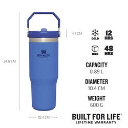 Stanley Flip Straw Tumbler Pipetli Termos Bardak 0,89 LT Iris - 3
