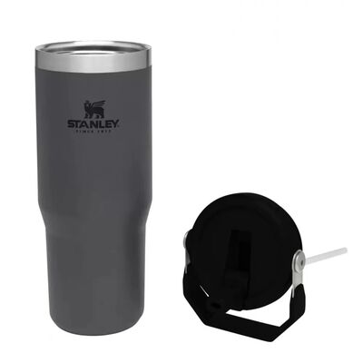 Stanley Flip Straw Tumbler Pipetli Termos Bardak 0,89 LT Kömür