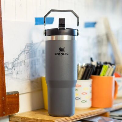 Stanley Flip Straw Tumbler Pipetli Termos Bardak 0,89 LT Kömür - 6