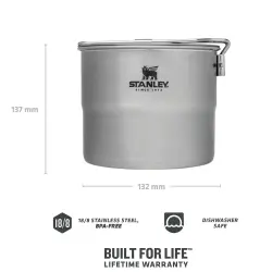 Stanley Wildfare Go Two Paslanmaz Çelik İki Kişilik Pişirme Seti 1.1 Lt - 2