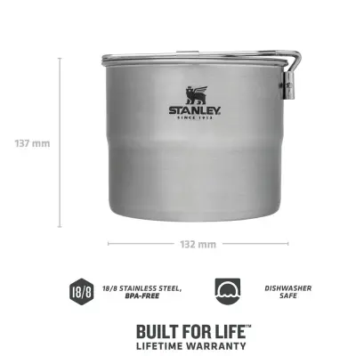 Stanley Wildfare Go Two Paslanmaz Çelik İki Kişilik Pişirme Seti 1.1 Lt - 2