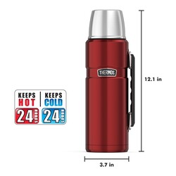 Thermos Sk2010 Paslanmaz King Large 1.2L Kırmızı 140936 - Thumbnail