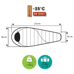 Trimm Balance -25'C Ultralight Uyku Tulumu - 185R, Kırmızı - 3