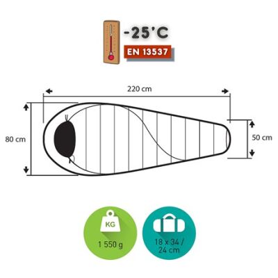 Trimm Balance -25'C Ultralight Uyku Tulumu - 195L, K.Sarı - 2